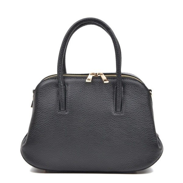 Черна кожена чанта Mangotti Marion - Mangotti Bags-image-1