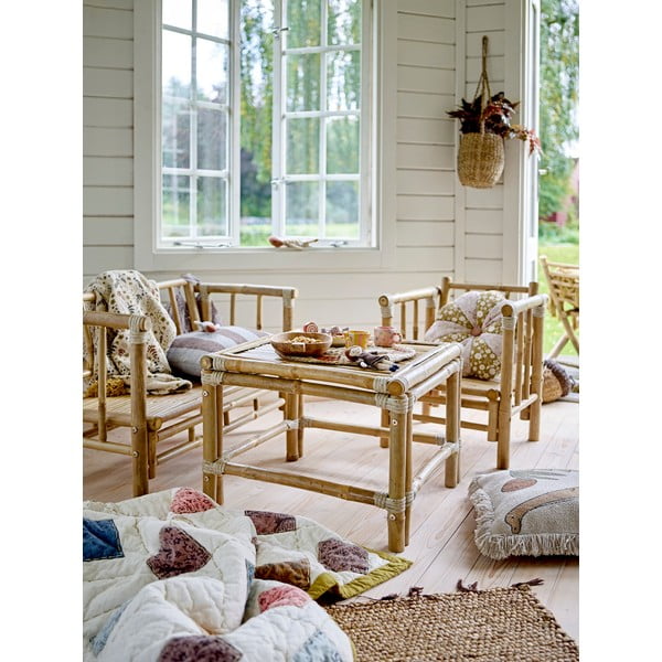 Бамбукова детска пейка в естествен цвят Mini Sole - Bloomingville-image-1