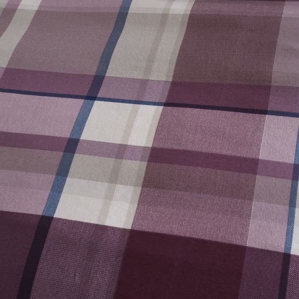 Лилаво единично спално бельо 135x200 cm Check - Catherine Lansfield-image-4
