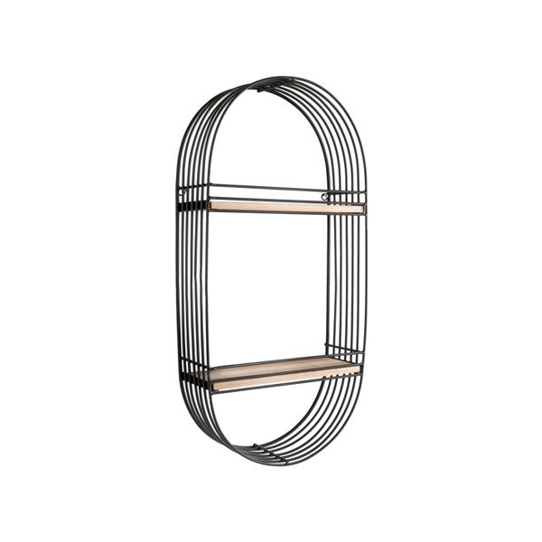 Черен стенен рафт Oval - Leitmotiv-image-1