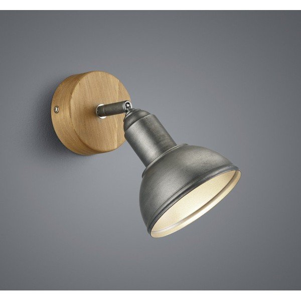 Прожектор в тъмносив и естествен цвят 11x18 cm Delhi – Trio-image-1