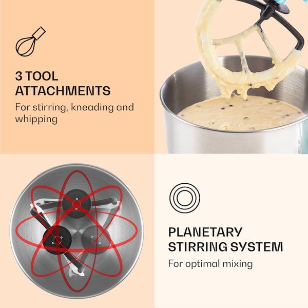 Пастелно син кухненски робот Bella Elegance - Klarstein-image-3