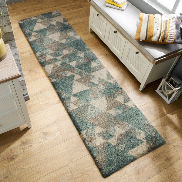 Синьо-сив килим , 60 x 230 cm Nuru - Flair Rugs-image-1