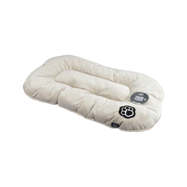 Бежово велурено легло за домашни любимци за куче 61x38 cm Flakes – Love Story-image-2
