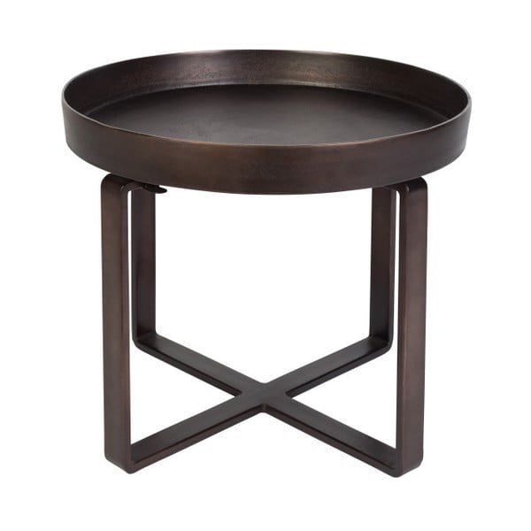 Kovový odkládací stolek v bronzové barvě Dutchbone Ferro, ⌀ 51 cm