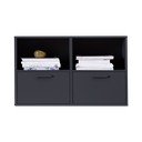 Черен стенен скрин с 2 вратички Keep by Hammel - Hammel Furniture