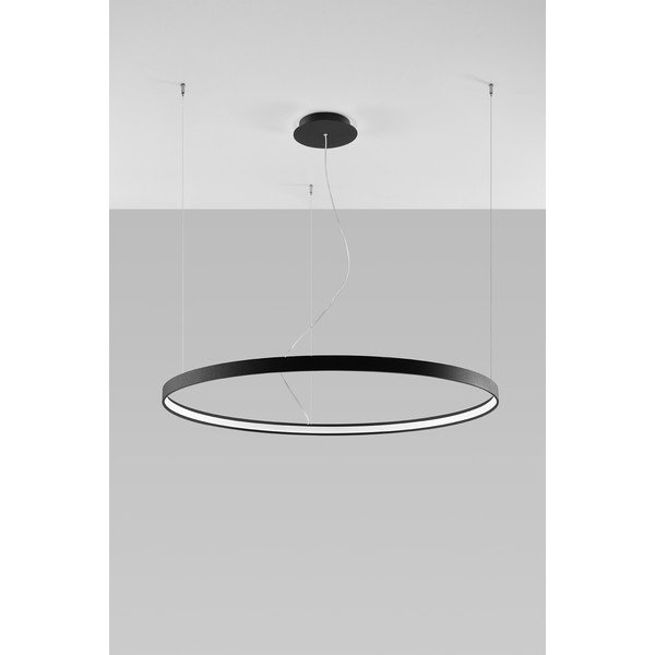 Черно алуминиево LED висящо осветително тяло ø 110 cm RIO – Thoro-image-3