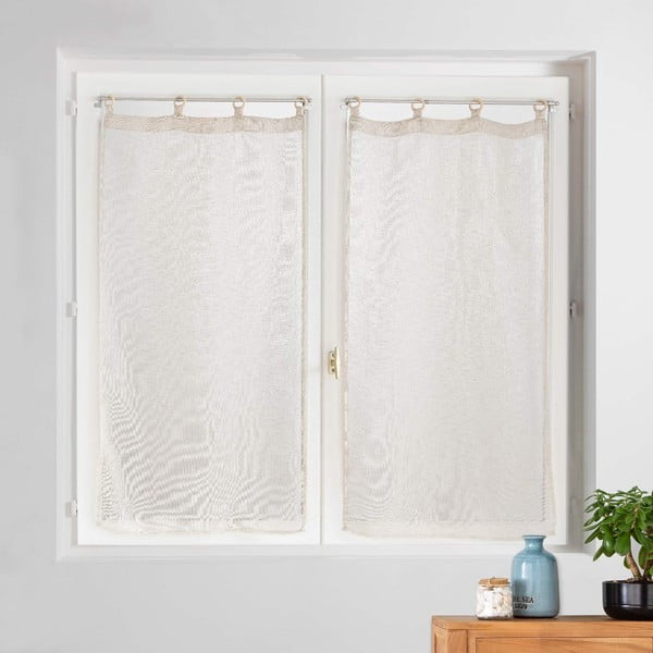Бежови завеси в комплект от 2 бр. 60x120 cm Minalisa – douceur d'intérieur-image-1