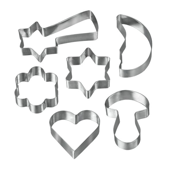 Комплект от 6 формички за бисквитки от неръждаема стомана - Metaltex