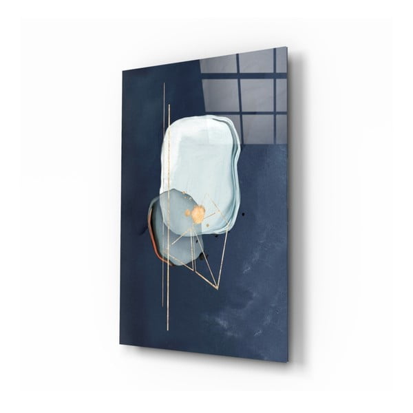 Картина върху стъкло Сива, 72 x 46 cm Abstract - Insigne