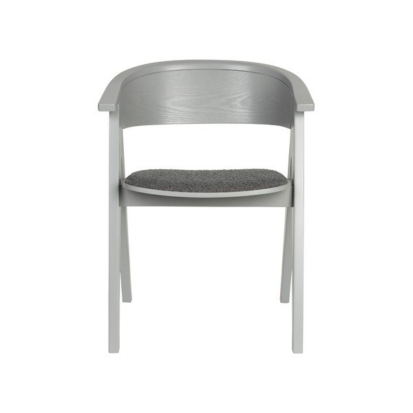 Сив тапициран трапезен стол с подлакътници NDSM – Zuiver-image-3