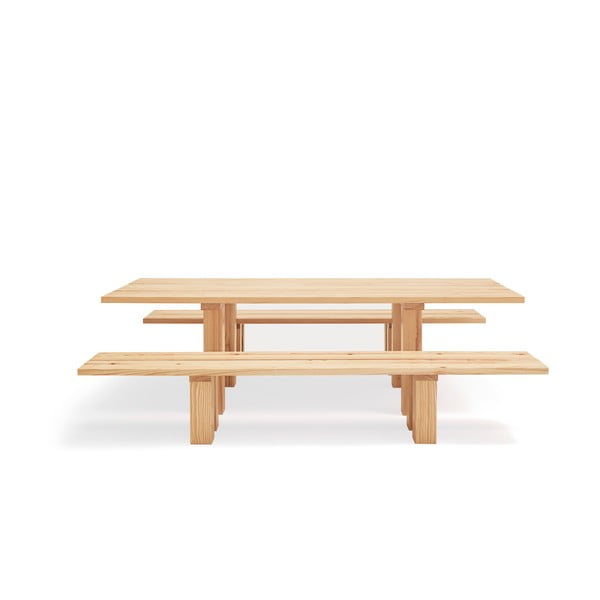 Трапезна маса с плот от борова дървесина 100x260 cm Banda - Teulat-image-4