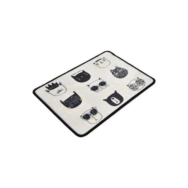 Черен-бежов килим за баня 40x60 cm Cutie – Foutastic