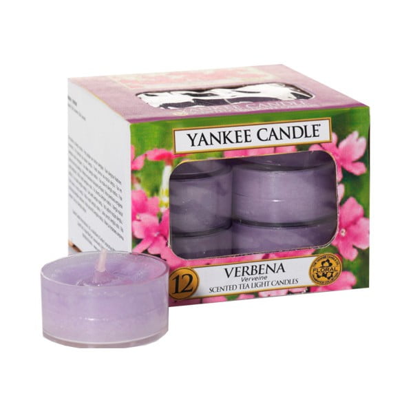 Комплект от 12 ароматни свещи, време на горене 4 часа Verbena - Yankee Candle