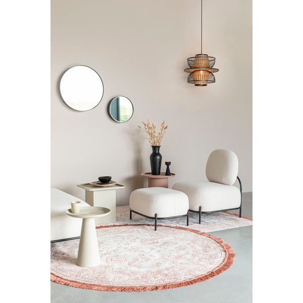 Кремава табуретка Hocker Polly – White Label-image-1