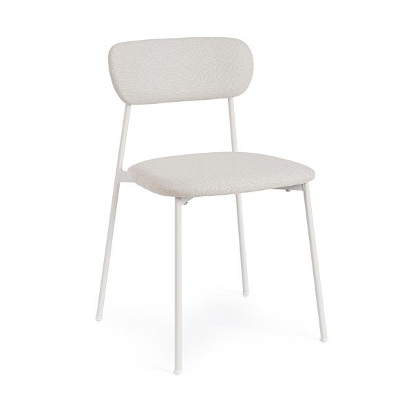 Бял тапициран трапезен стол Inka – Yes Everyday