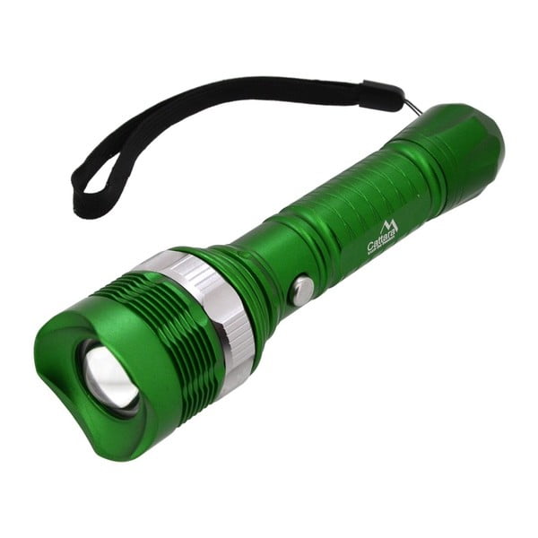Zelená kapesní LED svítilna Cattara ZOOM