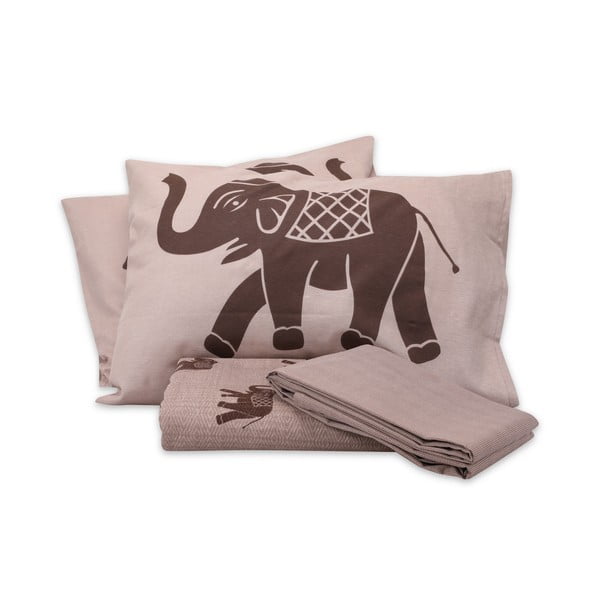 Памучна покривка за двойно легло с калъфки за възглавници и чаршаф Fil, 200 x 235 cm Pique - Mijolnir-image-3