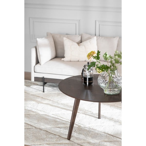 Тъмнокафява масичка за кафе от декор от дъб  ø 90 cm Yumi – Rowico-image-1