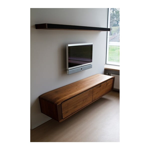 Nástěnná TV komoda z masivního dubového dřeva Javorina Hang-image-1