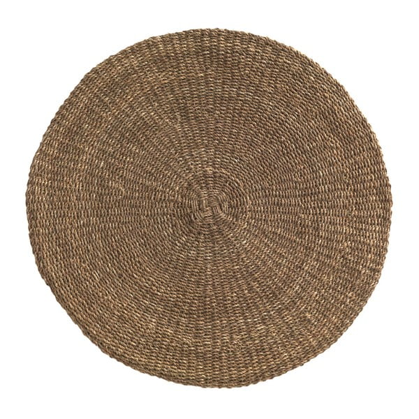 Кафяв килим от морски водорасли Rustico , ⌀ 120 cm Natural - Geese
