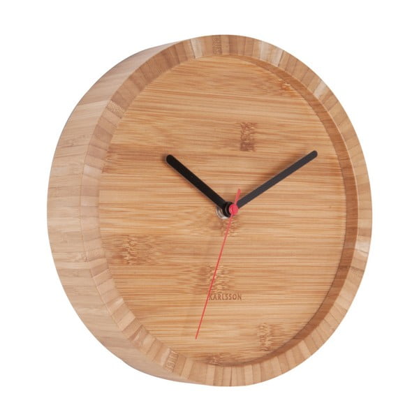 Кафяв бамбуков стенен часовник , ⌀ 26 cm Tom - Karlsson-image-1
