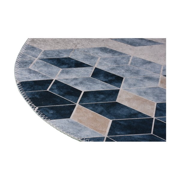 Бял и син миещ се килим, 60x100 cm - Vitaus-image-2