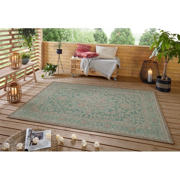 Зелен и бежов килим на открито , 160 x 230 cm Anjara - NORTHRUGS-image-1
