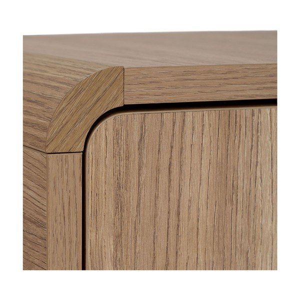 Маса за телевизор от декор от дъб  в светло естествен цвят 180x52x34 cm Mirel – Nordure-image-4