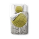 Бежово и жълто памучно спално бельо от сатен , 200 x 200 cm Rising Sun - Butter Kings