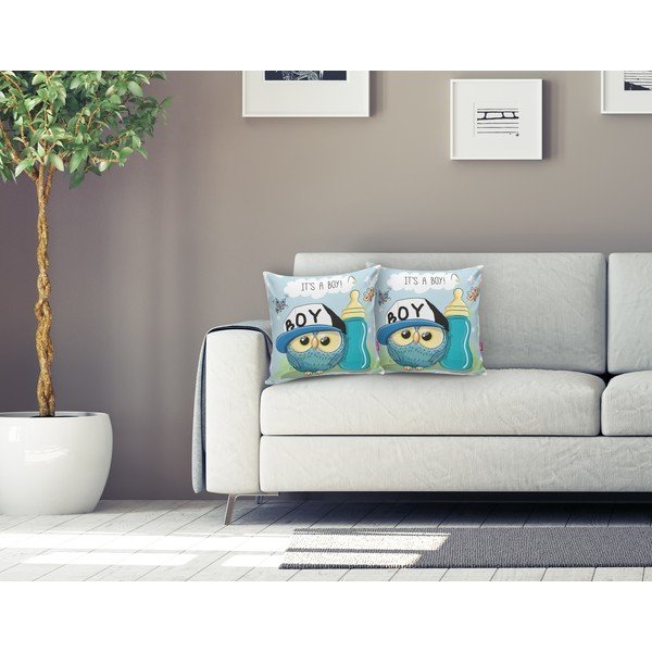 Детска калъфка за възглавница 43x43 cm Boy Owl – Mila Home-image-1