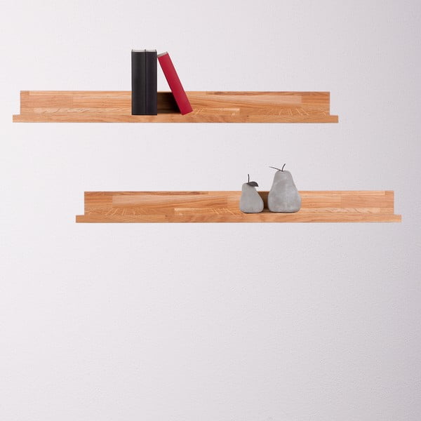 Стенен рафт за снимки от масивен дъб в естествен цвят 80 cm Kalle – Interia Home & Living-image-1