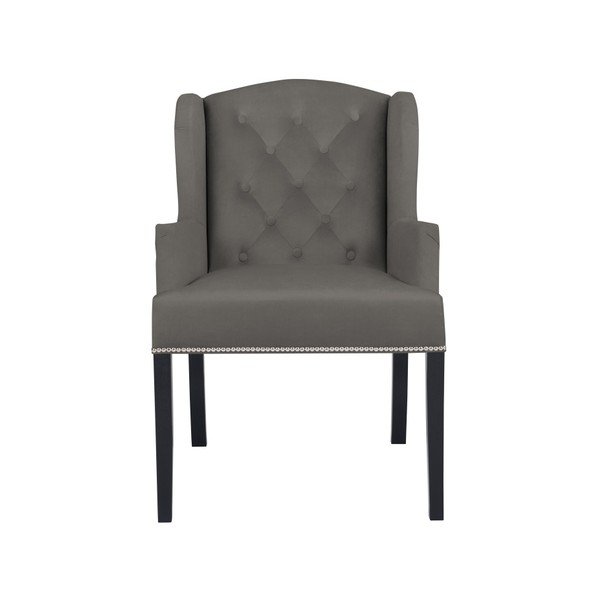 Tmavě šedé křeslo s područkami Micadoni Home Luiz-image-1