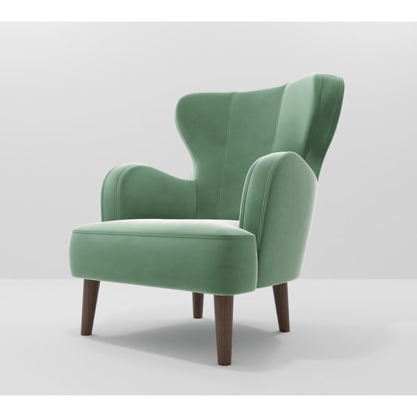 Зелено кадифено кресло Riviera - Ropez
