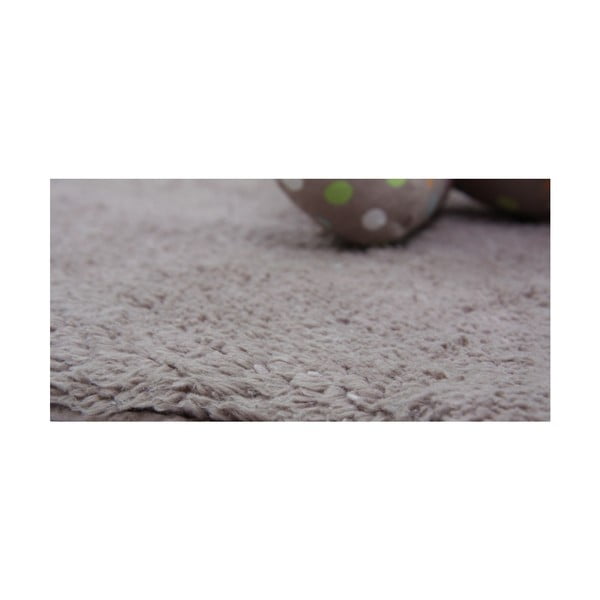 Детски кафяв ръчно изработен килим Little Teddy, 80 x 100 cm - Nattiot-image-2