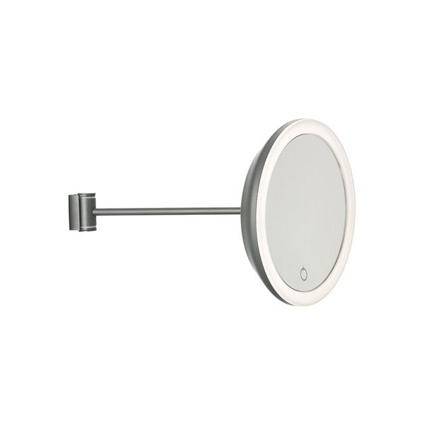 Сиво стенно огледало Eve, ø 17,5 cm - Zone