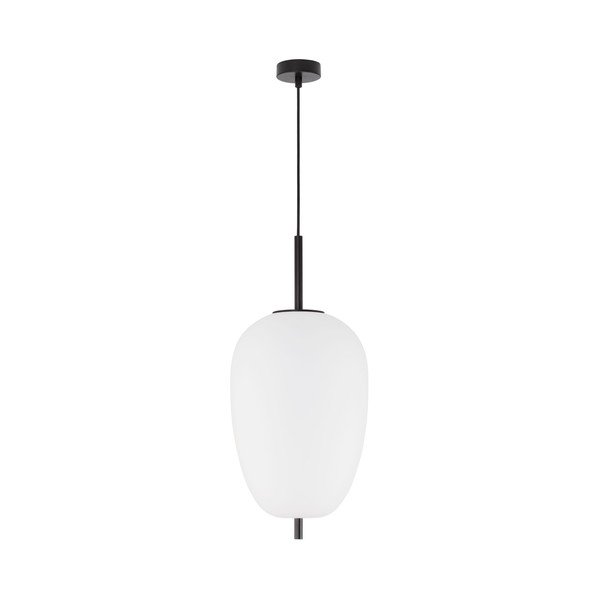 Бяло/черно стъклено висящо осветително тяло ø 27 cm Lato – Nova Luce