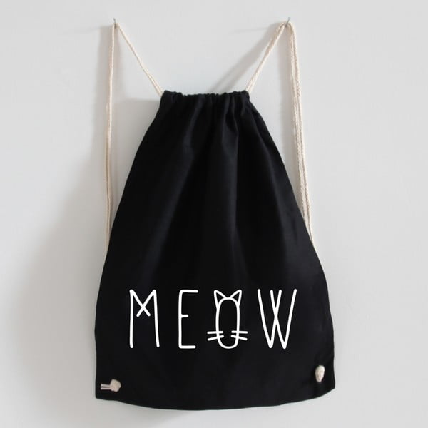 Plátěný batoh Meow Black
