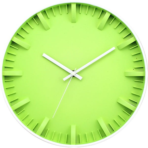 Зелен часовник, минималистичен, 30 cm - Postershop