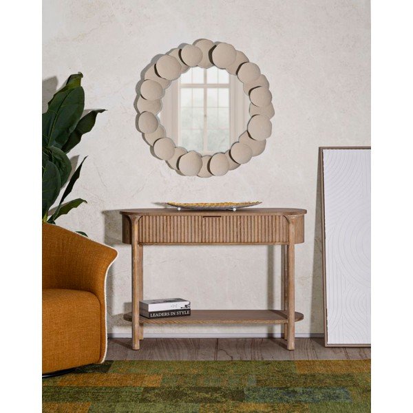 Конзолна маса от масивна ела в естествен цвят 40x110 cm Gothenburg – Mauro Ferretti-image-1