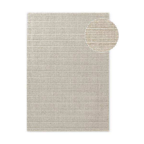 Кремав ръчно изработен вълнен килим 80x150 cm Camden Parker – Ted Baker