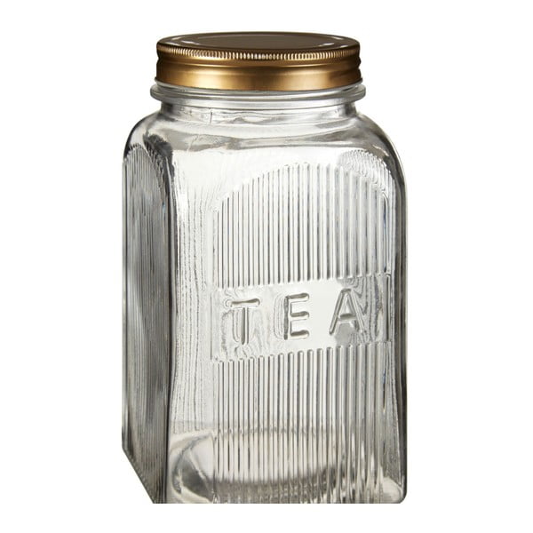 Комплект буркани за захар, кафе и чай със златни детайли Релефен - Premier Housewares-image-2