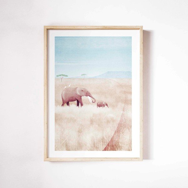 Плакат 30x40 cm Elephants - Travelposter-image-2