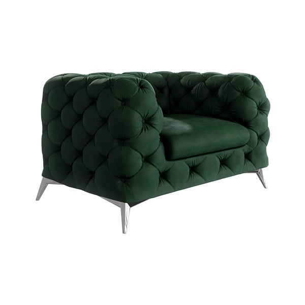 Тъмнозелено кадифено кресло Chelsea – Ropez