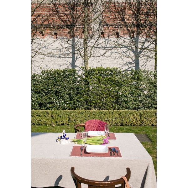 Бежово-черна памучна покривка за маса, 250 x 150 cm - Tiseco Home Studio-image-3