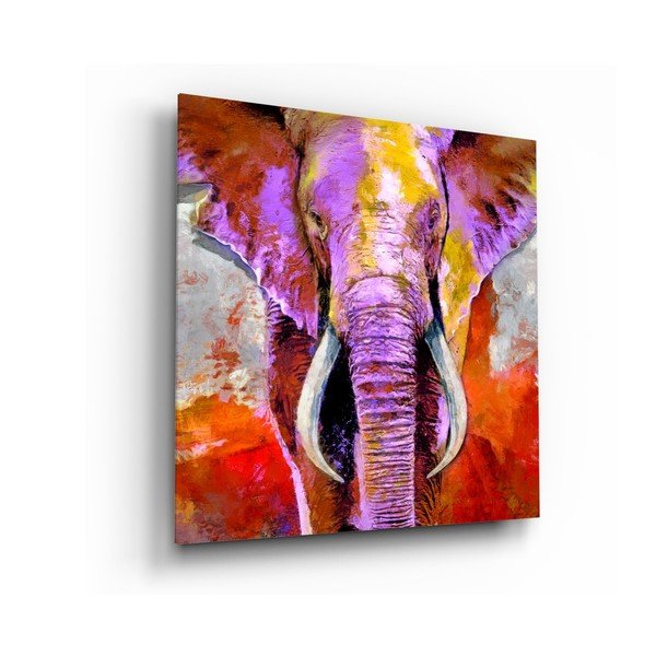 Картина върху стъкло , 40 x 40 cm Revenge of the Elephant - Insigne