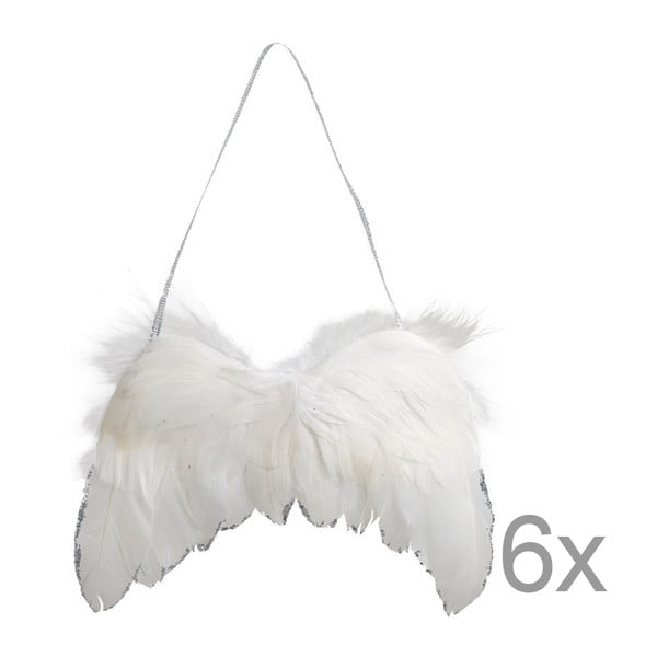 Sada 6 dekorativních křídel Côté Table Wings Plume 
