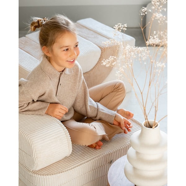 Кремав детски стол от рипсено кадифе Flip – Wigiwama-image-4