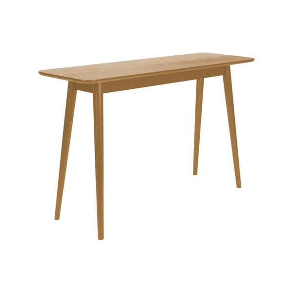 Конзолна маса с дъбов плот в естествен цвят 40x120 cm Fabio – White Label-image-2