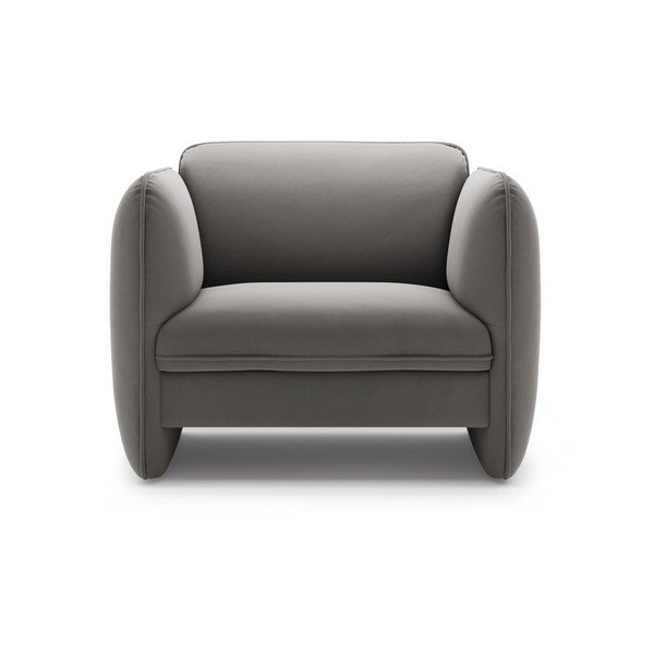 Тъмносиво кадифено кресло Georgia – Micadoni -image-2